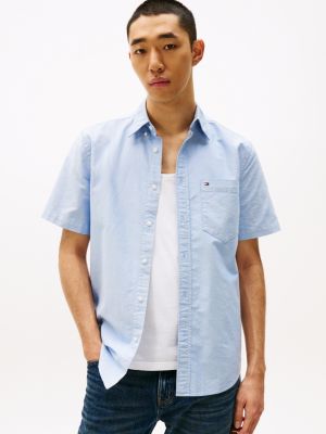 Heritage Short Sleeve Regular Fit Shirt Blue Tommy Hilfiger