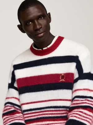 red crest relaxed jumper with alpaca for men tommy hilfiger