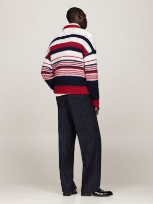 red crest relaxed jumper with alpaca for men tommy hilfiger