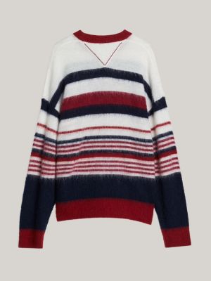 red crest relaxed jumper with alpaca for men tommy hilfiger