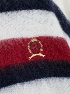 red crest relaxed jumper with alpaca for men tommy hilfiger