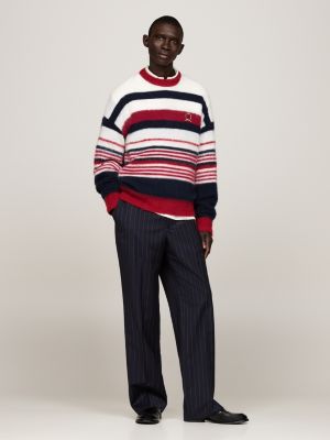 pullover relaxed fit con alpaca e stemma red da uomini tommy hilfiger