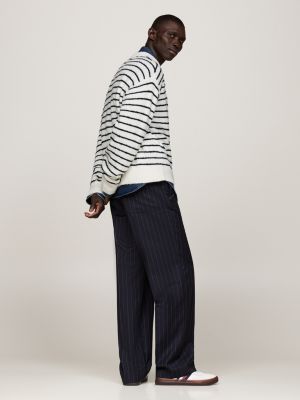 blue breton stripe crest relaxed jumper for men tommy hilfiger