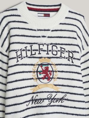 blue breton stripe crest relaxed jumper for men tommy hilfiger