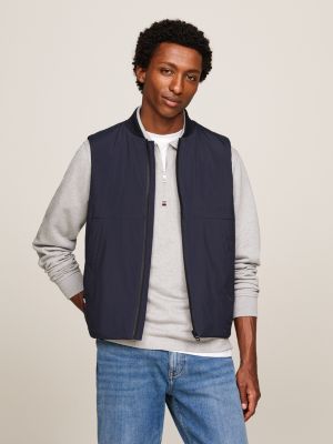 blue th warm verstaubare, winddichte portland-weste für herren - tommy hilfiger