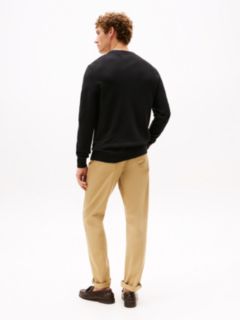 Flag Embroidery Crew Neck Jumper — Black 5