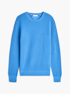 Flag Embroidery Crew Neck Jumper — Blue 5