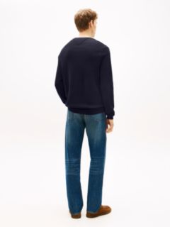Flag Embroidery Crew Neck Jumper — Blue 5