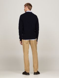 Flag Embroidery Crew Neck Jumper — Blue 6