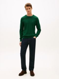 Flag Embroidery Crew Neck Jumper — Green 3