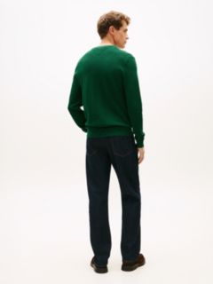 Flag Embroidery Crew Neck Jumper — Green 4
