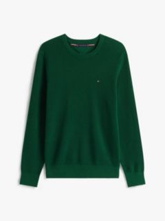 Flag Embroidery Crew Neck Jumper — Green 5