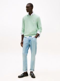 Flag Embroidery Crew Neck Jumper — Green 3