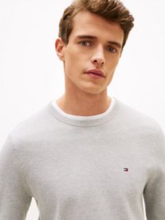 Flag Embroidery Crew Neck Jumper — Grey 2