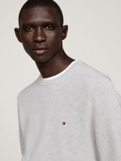 Flag Embroidery Crew Neck Jumper — Grey 4