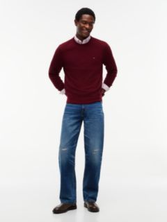 Flag Embroidery Crew Neck Jumper — Purple 2
