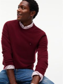 Flag Embroidery Crew Neck Jumper — Purple 3