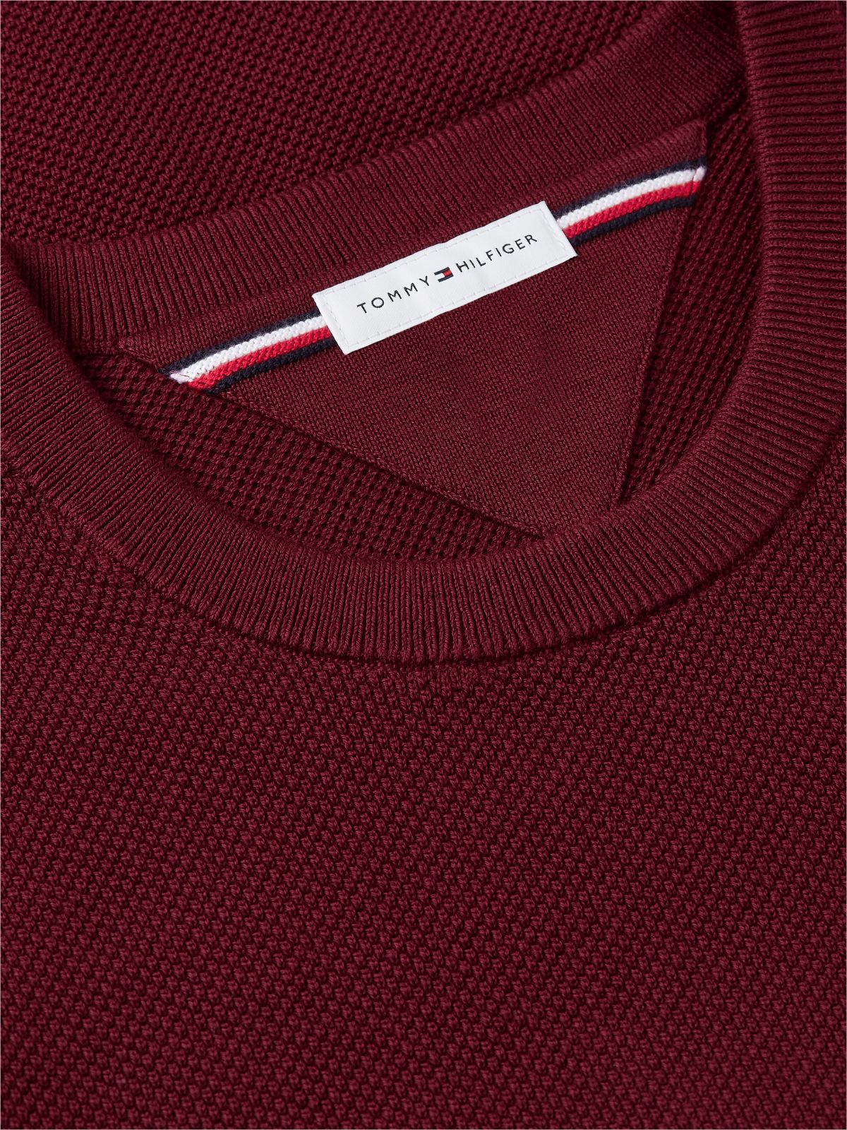 Flag Embroidery Crew Neck Jumper — Purple