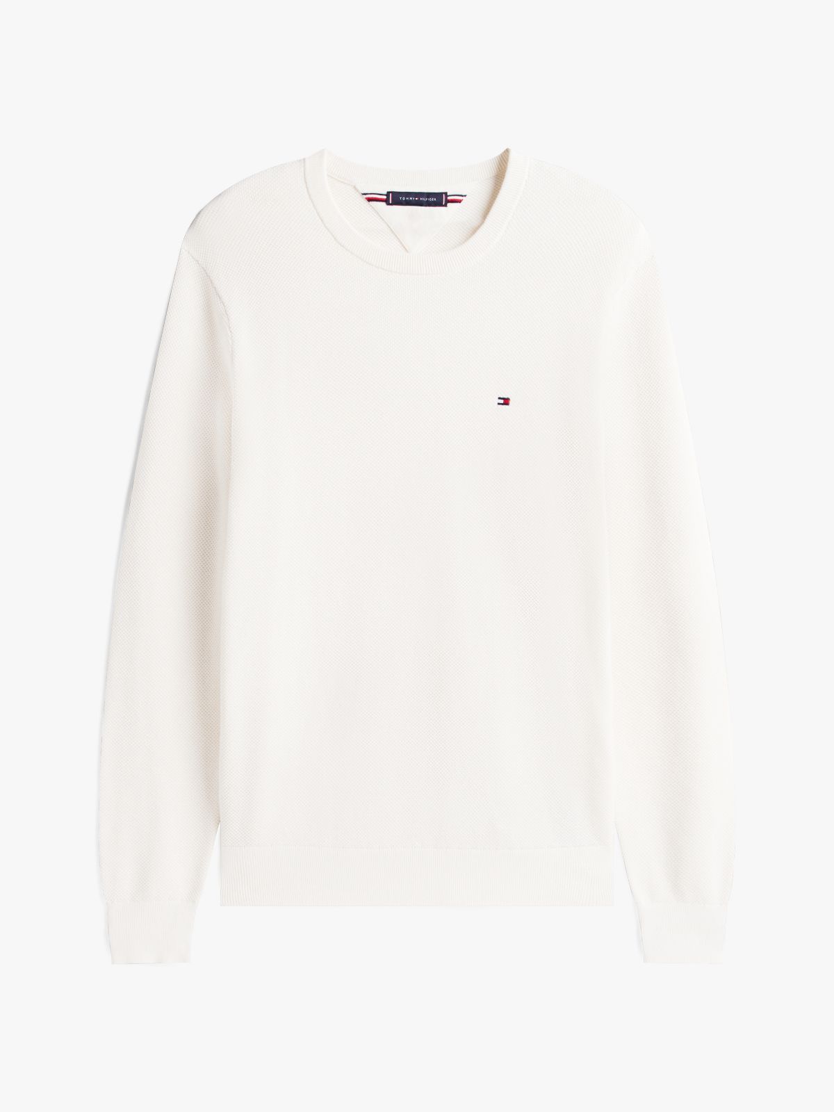 Flag Embroidery Crew Neck Jumper — Yellow
