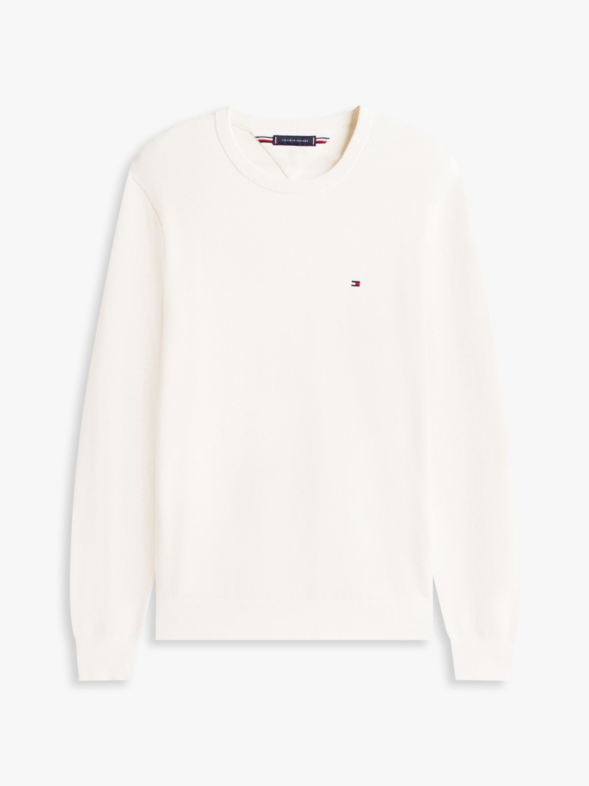 Flag Embroidery Crew Neck Jumper — Yellow