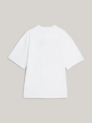Tommy x Mercedes F1 x CR Care Label Logo T-Shirt | White | Tommy 