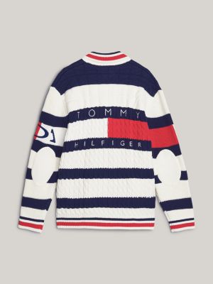 cárdigan de rugby tommy x mercedes f1 x cr azul de hombres tommy hilfiger