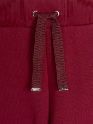 rot jogginghose mit bündchen und wappen-stickerei für herren - tommy hilfiger