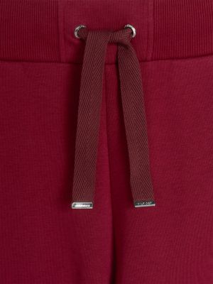 joggers con bordi elastici e stemma ricamato rosso da uomini tommy hilfiger