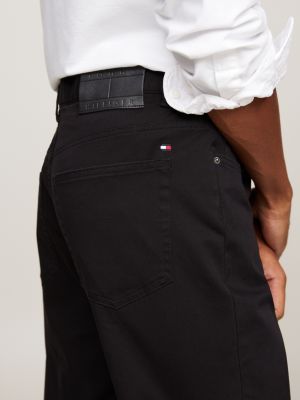 pantalón denton de corte recto 1985 collection negro de hombres tommy hilfiger