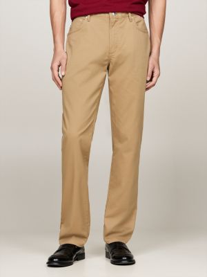 khaki 1985 collection denton straight trousers for men tommy hilfiger