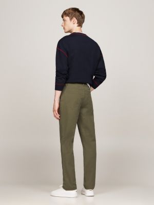 pantaloni denton 1985 collection straight fit verde da uomini tommy hilfiger