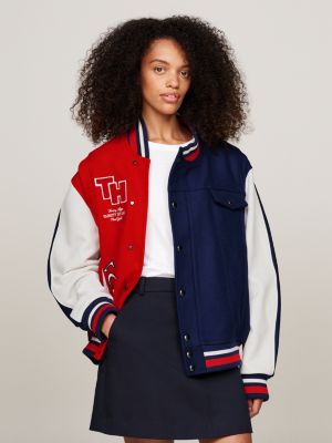 Veste universitaire Tommy x Mercedes F1 x CR a logo au dos Bleu Tommy Hilfiger