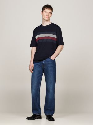 blue shadow flag relaxed t-shirt for men tommy hilfiger