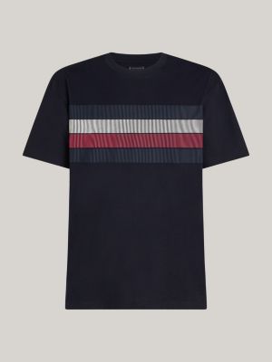 blue shadow flag relaxed t-shirt for men tommy hilfiger