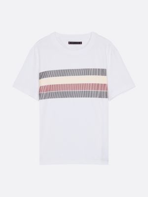 white shadow flag relaxed t-shirt for men tommy hilfiger