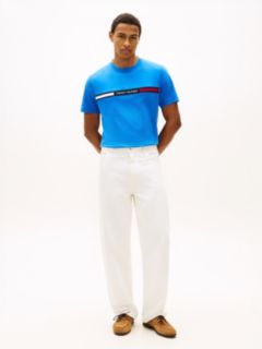 Logo Embroidery Insert T-Shirt — Blue 3