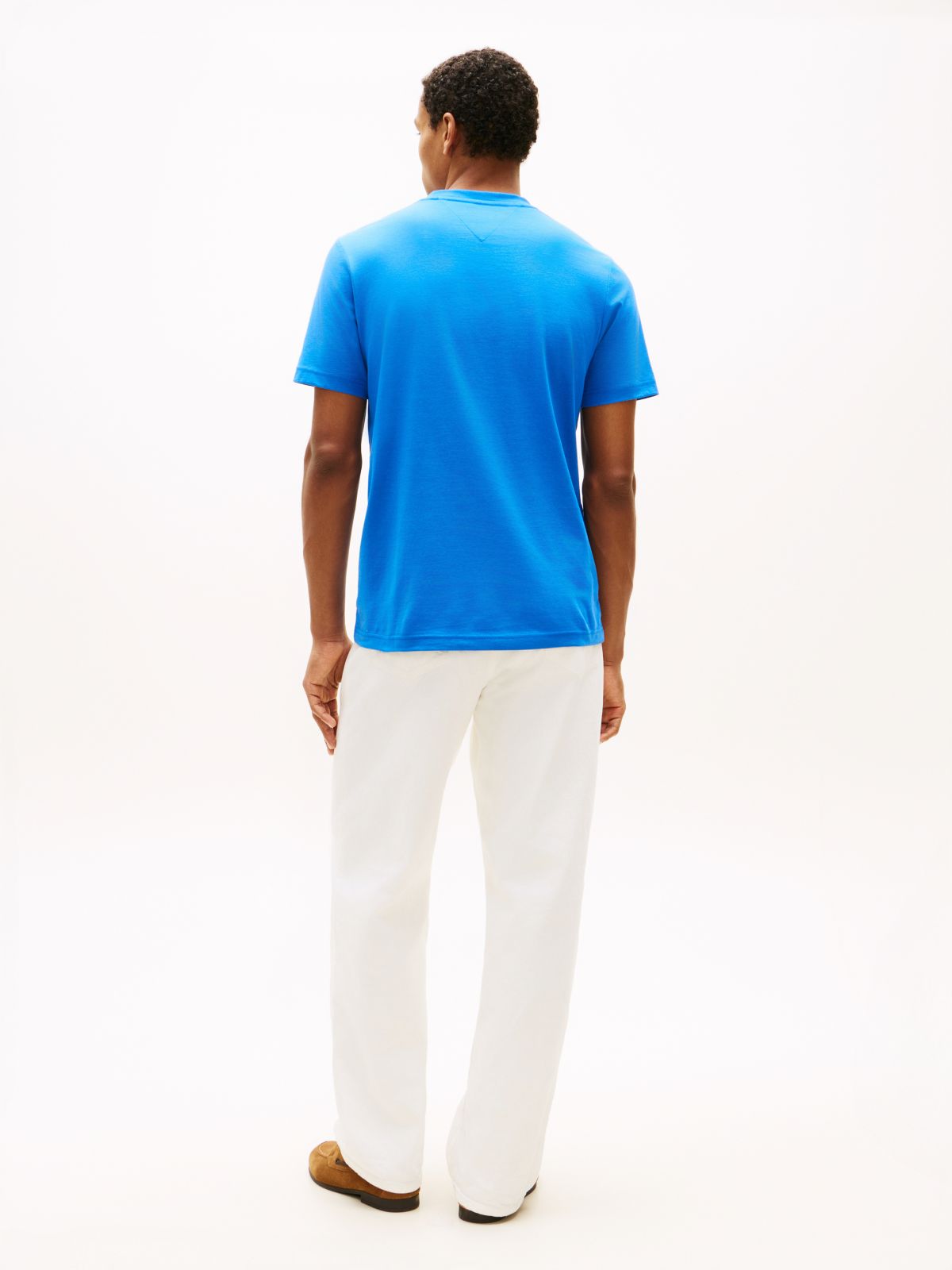 Logo Embroidery Insert T-Shirt — Blue