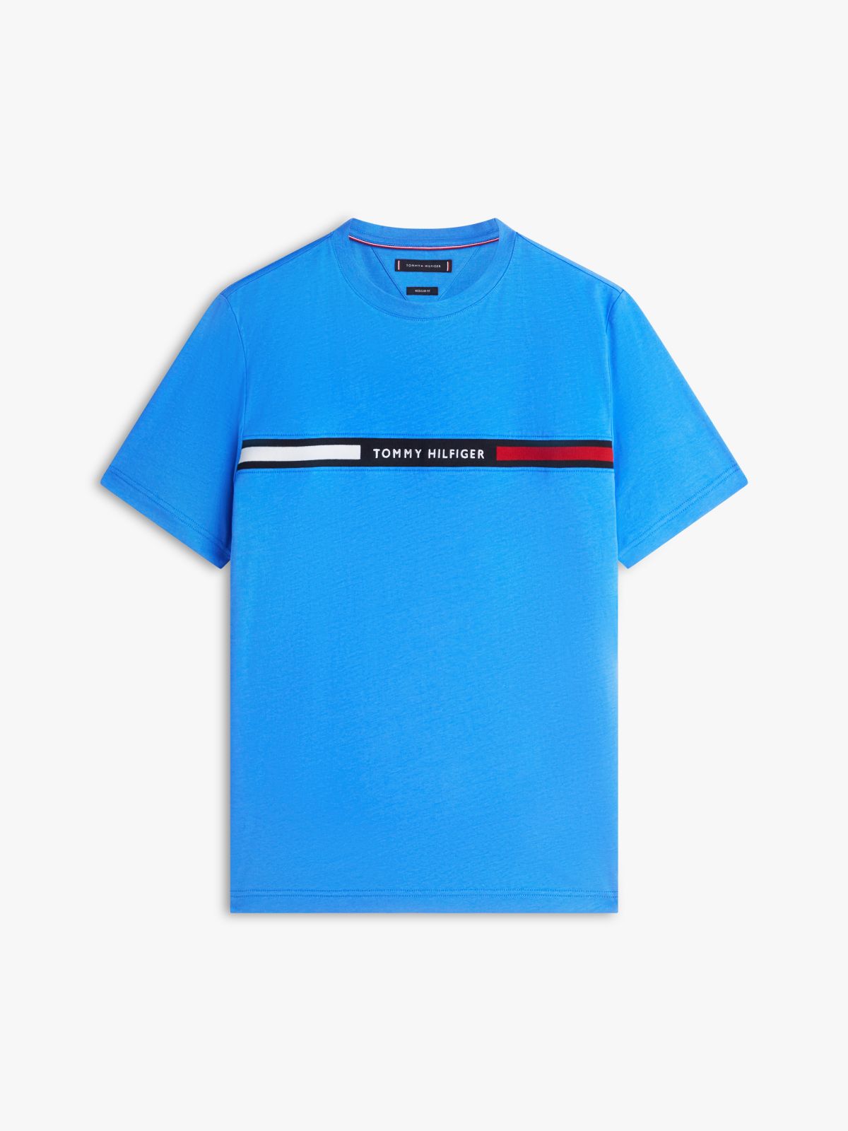 Logo Embroidery Insert T-Shirt — Blue