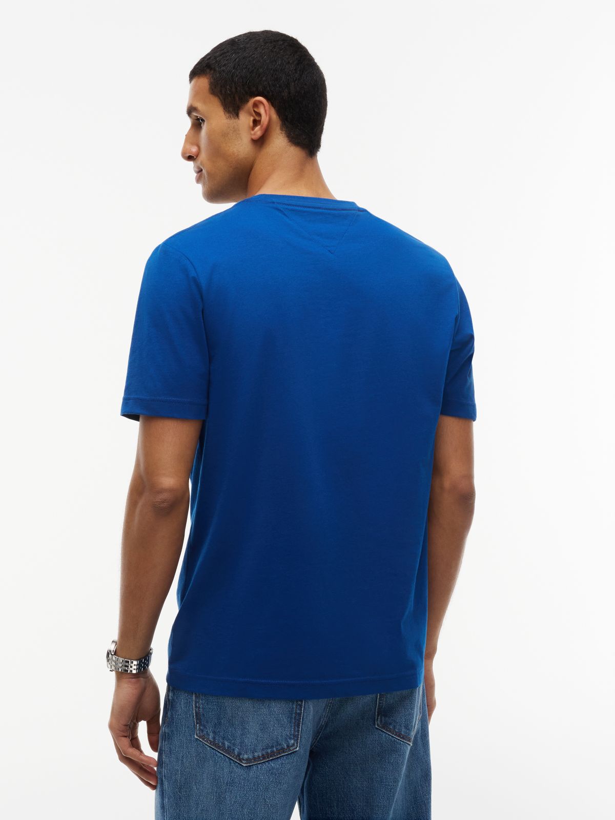 Logo Embroidery Insert T-Shirt — Blue