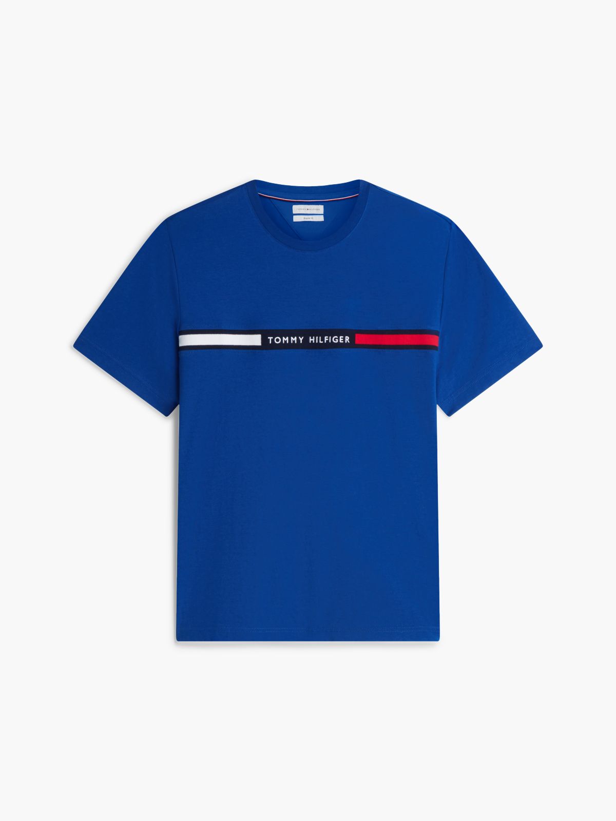 Logo Embroidery Insert T-Shirt — Blue