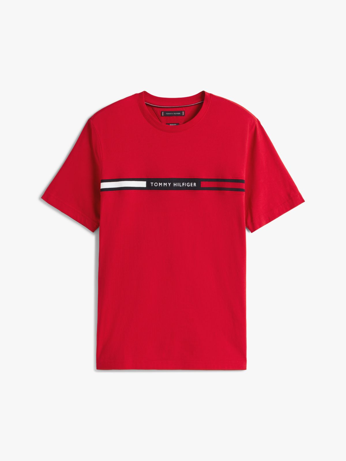 Logo Embroidery Insert T-Shirt — Red