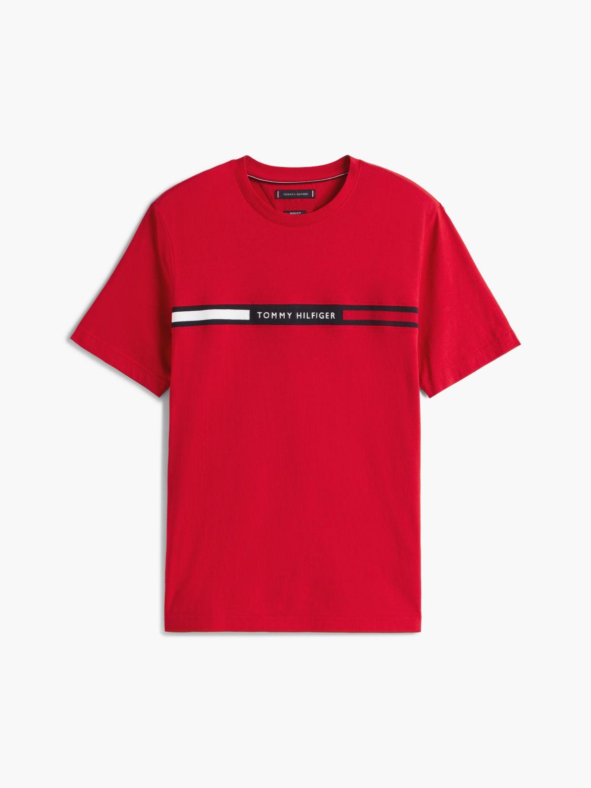 Logo Embroidery Insert T-Shirt — Red