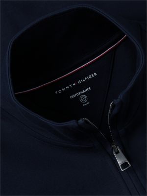 blau performance pullover aus intechno-strick für herren - tommy hilfiger