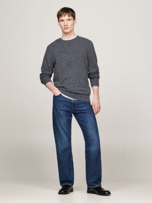 grey smart casual cashmere jumper for men tommy hilfiger