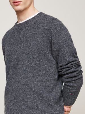 grey smart casual cashmere jumper for men tommy hilfiger