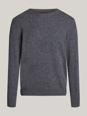 jersey informal de cachemira gris de hombres tommy hilfiger