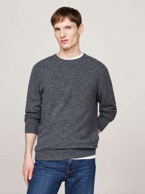 pull smart casual en cachemire grey pour hommes tommy hilfiger