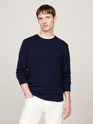 jersey informal de cachemira blue de hombres tommy hilfiger