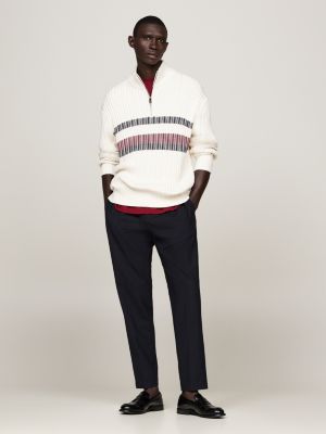 white global stripe half-zip relaxed jumper for men tommy hilfiger