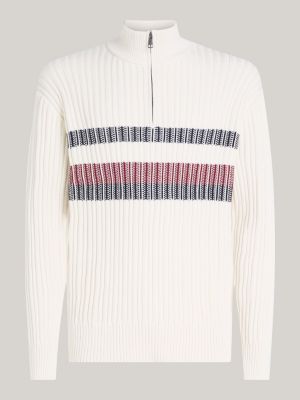 white global stripe half-zip relaxed jumper for men tommy hilfiger